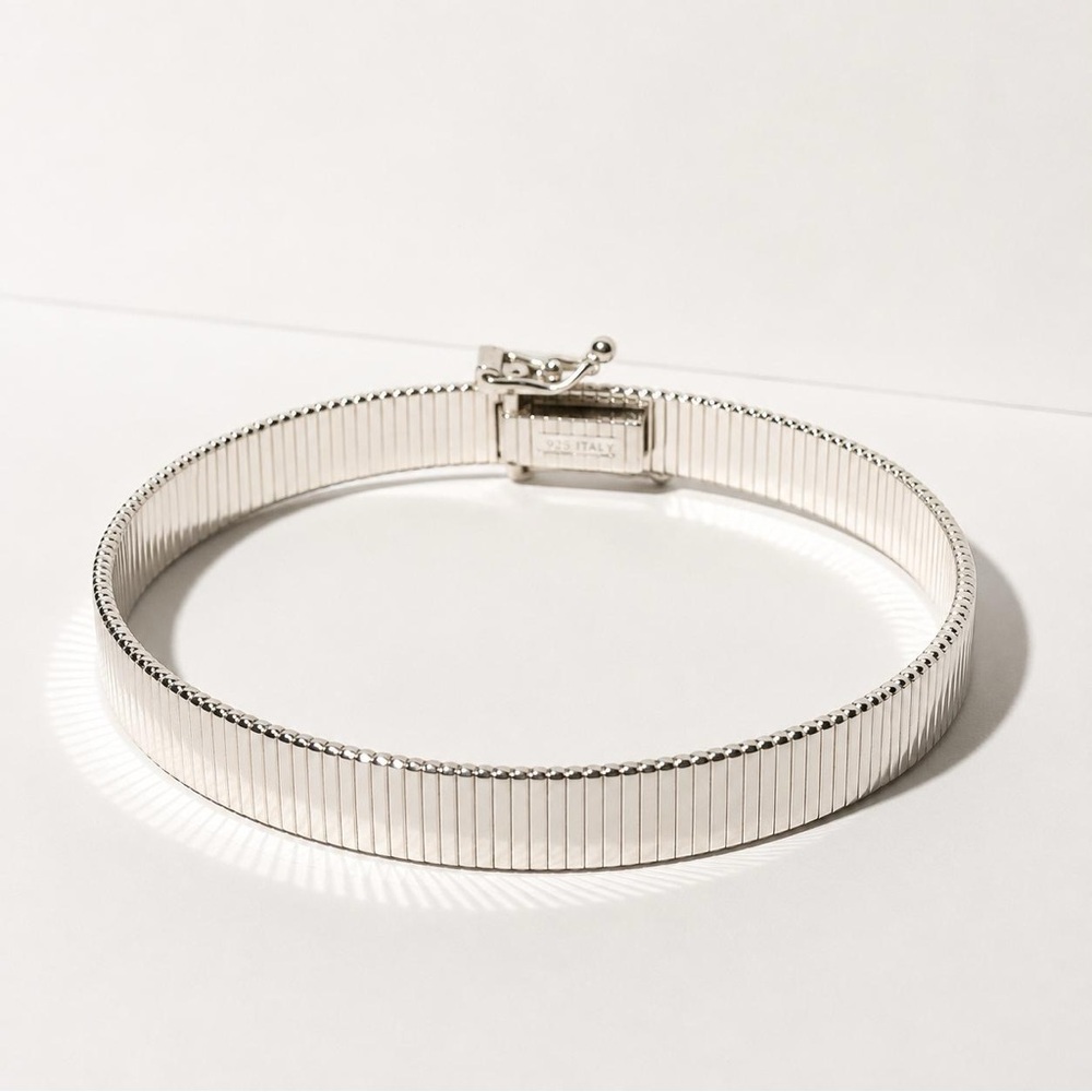 Vintage 925 Sterling Silver Bracelet 8” Size 5mm